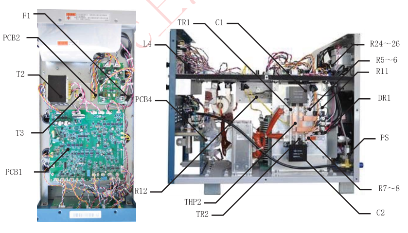 OTC氬弧焊機(jī)VRTP400部品配置圖-側(cè)面 OTC氬弧焊機(jī)VRTP400部品配置圖-側(cè)面