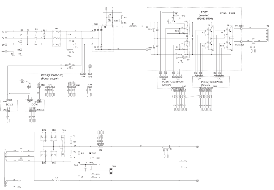 OTC焊機(jī)P400的電氣圖 OTC焊機(jī)P400的電氣圖