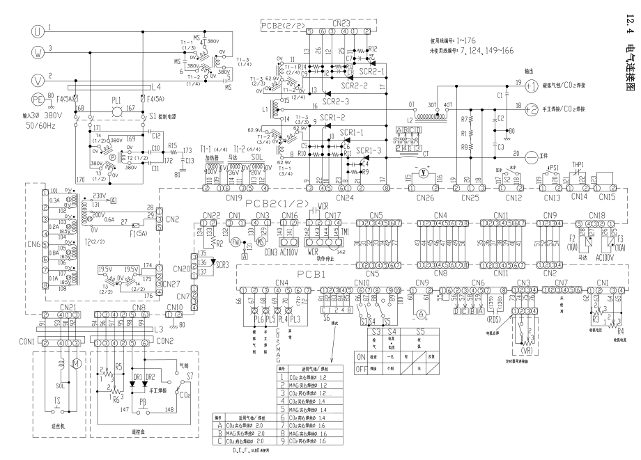 OTC焊機(jī)XD600G的電氣圖 OTC焊機(jī)XD600G的電氣圖